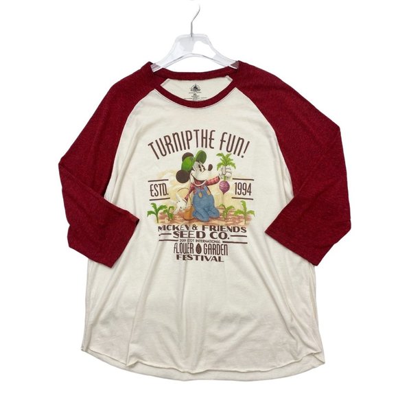 Disney Parks Vintage Raglan T Shirt 1994 Turnip The Fun XL - Picture 6 of 6